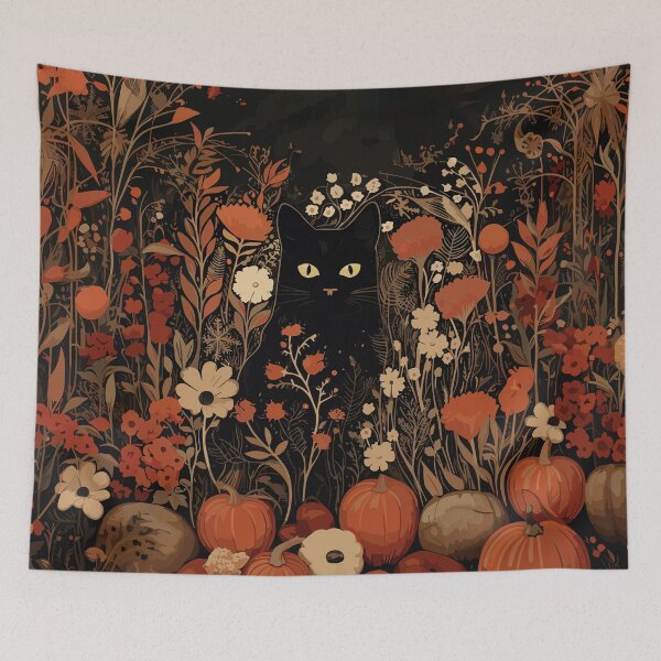 Item preview, Black Cat's Pumpkin Patch designed and sold by meggydesigns.