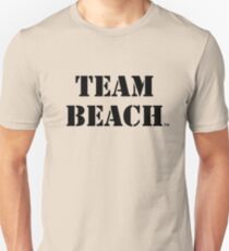 TEAM BEACH Basic Tees, Tanks, & Hoodies (Black Text) Unisex T-Shirt