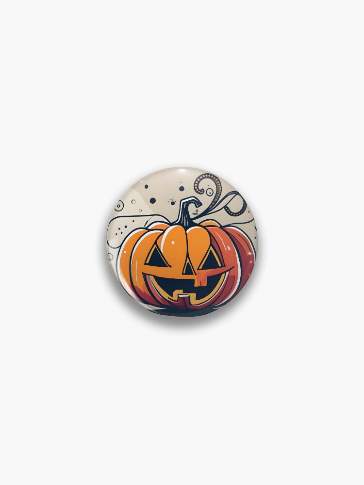 Thumbnail 1 of 3, Pin, Orange Pumpkin Halloween designed and sold by Patricks-Art.
