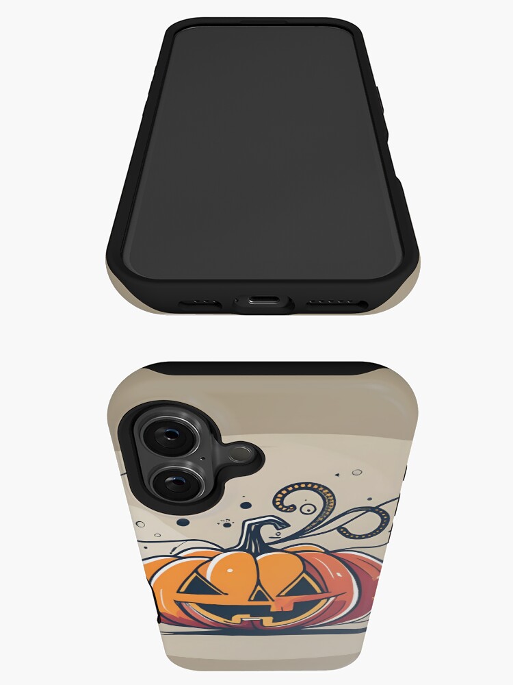 Thumbnail 3 of 4, iPhone Case, Orange Pumpkin Halloween designed and sold by Patricks-Art.