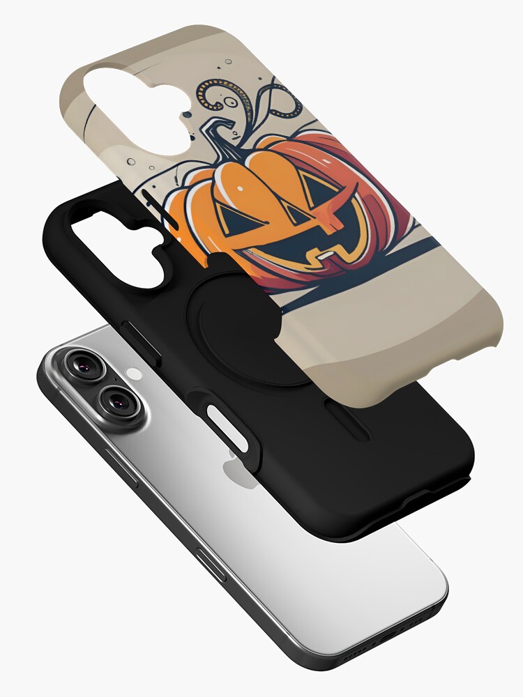 Thumbnail 2 of 4, iPhone Case, Orange Pumpkin Halloween designed and sold by Patricks-Art.
