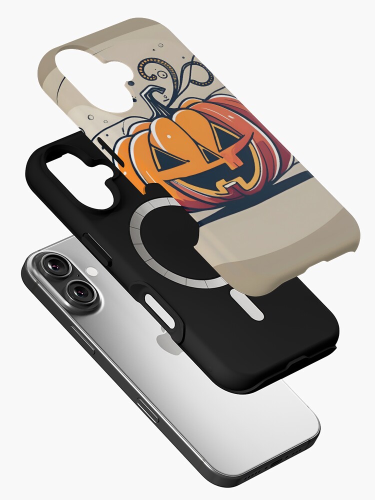 Thumbnail 2 of 4, iPhone Case, Orange Pumpkin Halloween designed and sold by Patricks-Art.