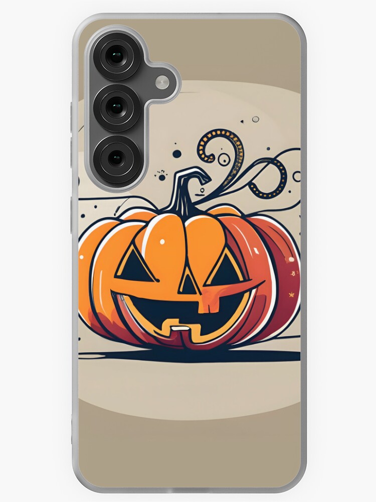 Thumbnail 1 of 4, Samsung Galaxy Phone Case, Orange Pumpkin Halloween designed and sold by Patricks-Art.