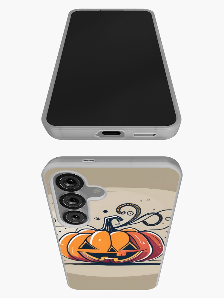 Thumbnail 3 of 4, Samsung Galaxy Phone Case, Orange Pumpkin Halloween designed and sold by Patricks-Art.
