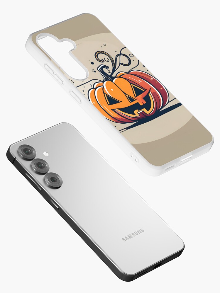 Thumbnail 2 of 4, Samsung Galaxy Phone Case, Orange Pumpkin Halloween designed and sold by Patricks-Art.
