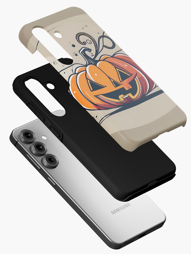 Thumbnail 2 of 4, Samsung Galaxy Phone Case, Orange Pumpkin Halloween designed and sold by Patricks-Art.