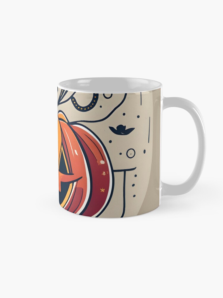 Thumbnail 5 of 6, Coffee Mug, Orange Pumpkin Halloween designed and sold by Patricks-Art.