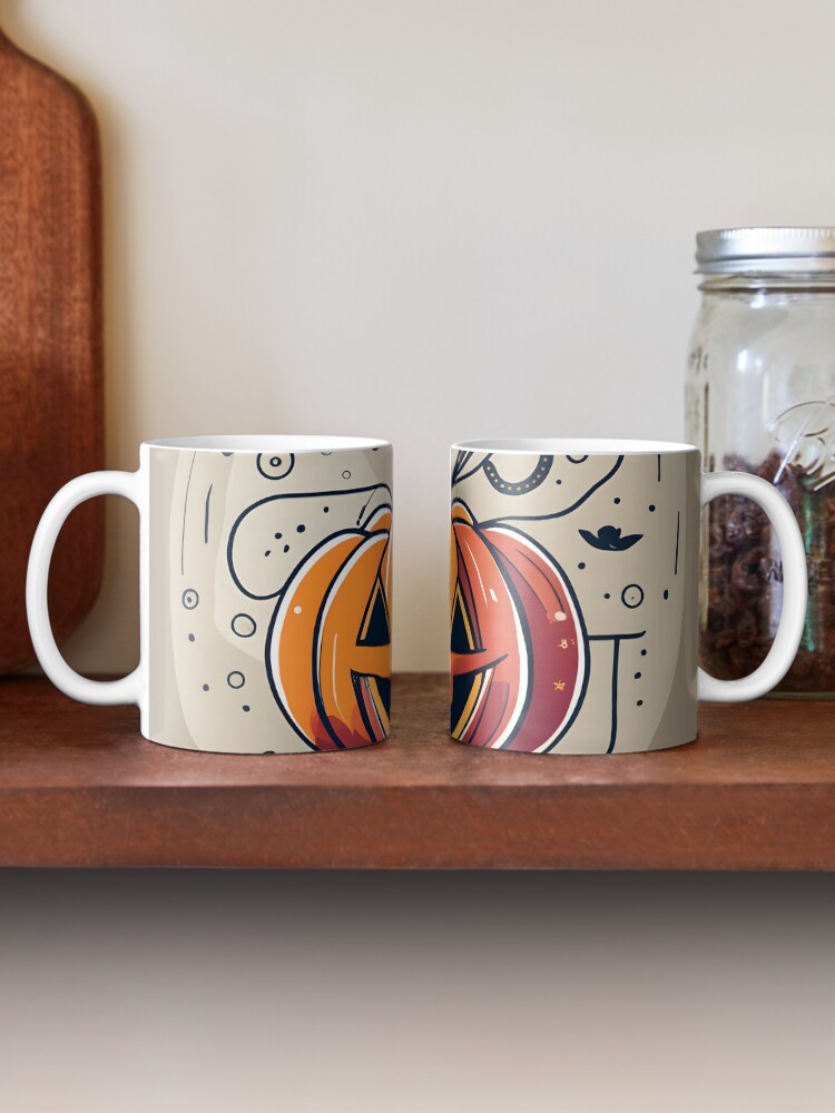 Thumbnail 2 of 6, Coffee Mug, Orange Pumpkin Halloween designed and sold by Patricks-Art.