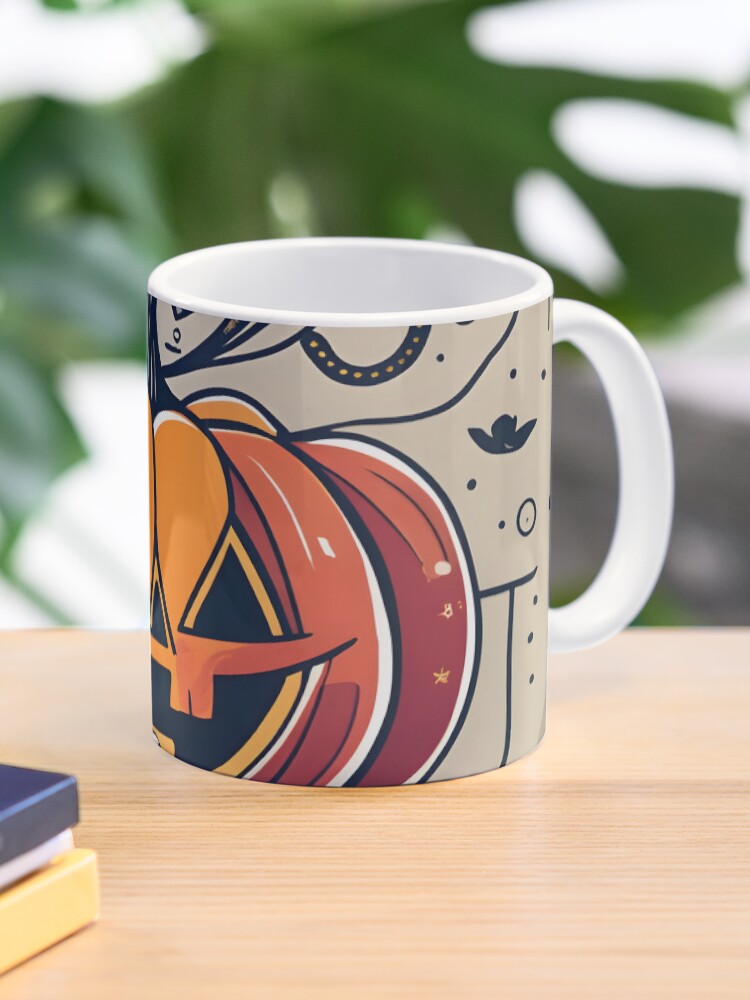 Thumbnail 1 of 6, Coffee Mug, Orange Pumpkin Halloween designed and sold by Patricks-Art.