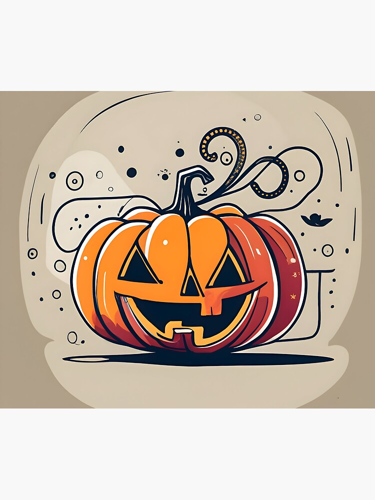 Thumbnail 5 of 5, Mouse Pad, Orange Pumpkin Halloween designed and sold by Patricks-Art.