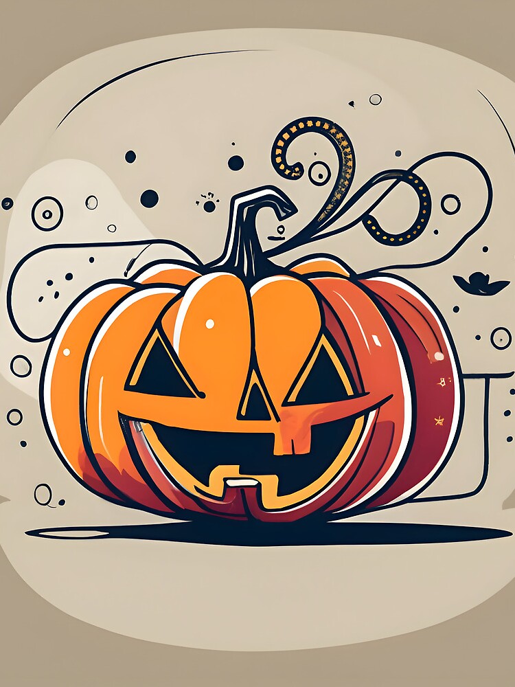Thumbnail 3 of 3, Drawstring Bag, Orange Pumpkin Halloween designed and sold by Patricks-Art.