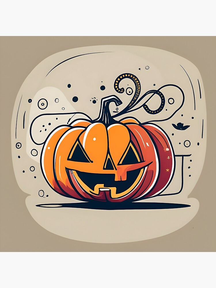 Thumbnail 4 of 4, Pillow, Orange Pumpkin Halloween designed and sold by Patricks-Art.
