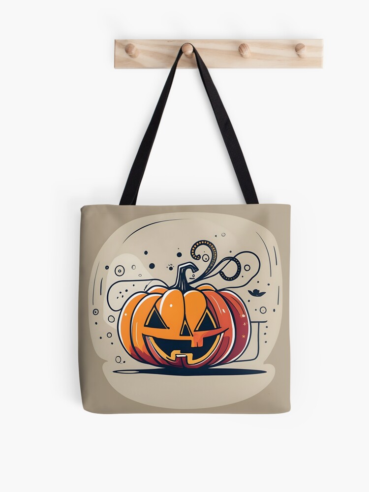 Thumbnail 1 of 2, Tote Bag, Orange Pumpkin Halloween designed and sold by Patricks-Art.