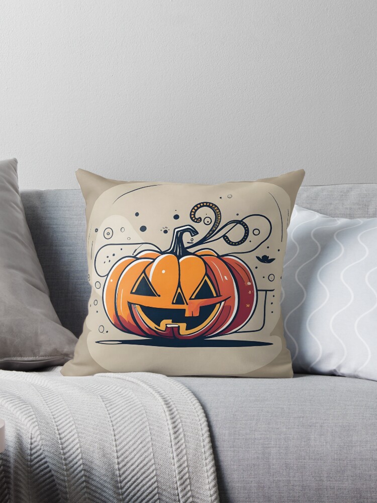 Thumbnail 1 of 4, Pillow, Orange Pumpkin Halloween designed and sold by Patricks-Art.