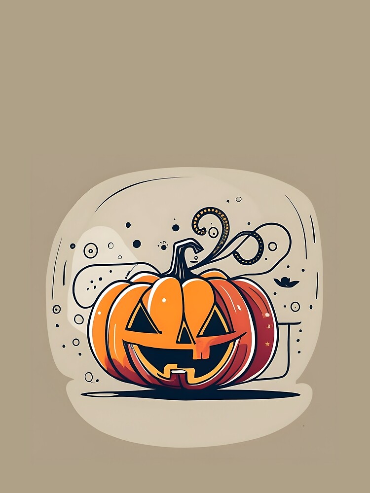 Thumbnail 5 of 5, Graphic T-Shirt, Orange Pumpkin Halloween designed and sold by Patricks-Art.