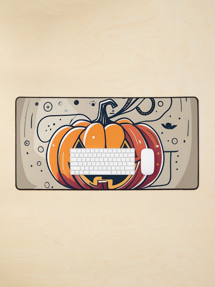 Thumbnail 1 of 5, Mouse Pad, Orange Pumpkin Halloween designed and sold by Patricks-Art.