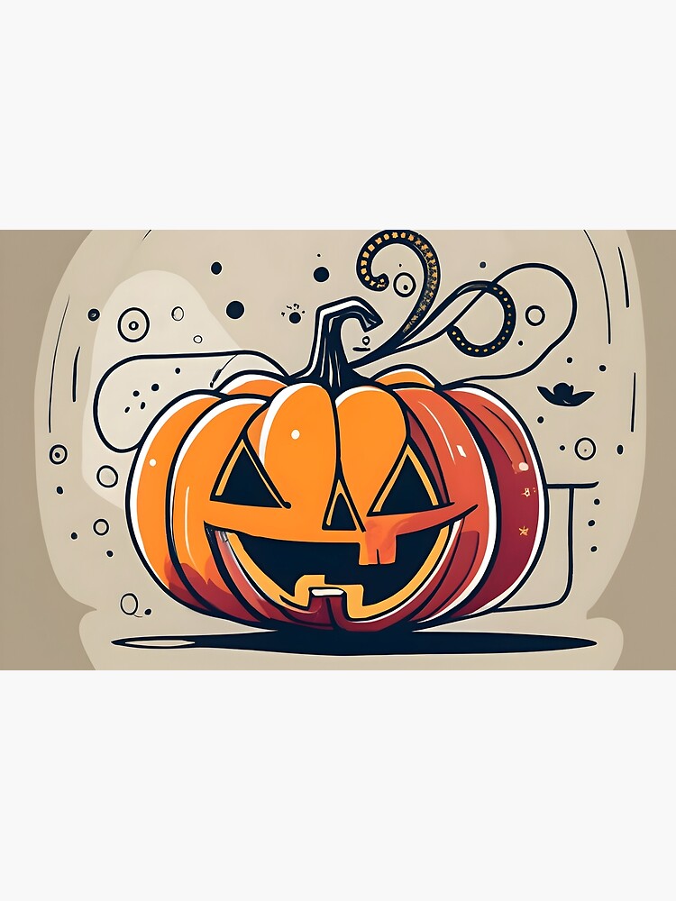 Thumbnail 2 of 2, Laptop Skin, Orange Pumpkin Halloween designed and sold by Patricks-Art.