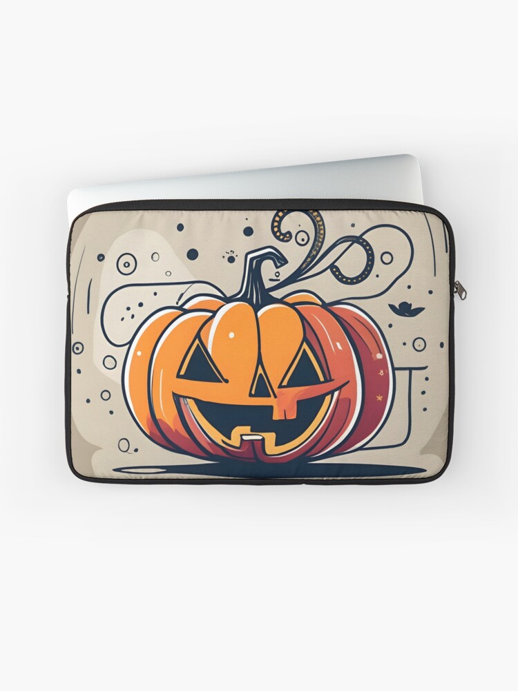 Thumbnail 1 of 2, Laptop Sleeve, Orange Pumpkin Halloween designed and sold by Patricks-Art.