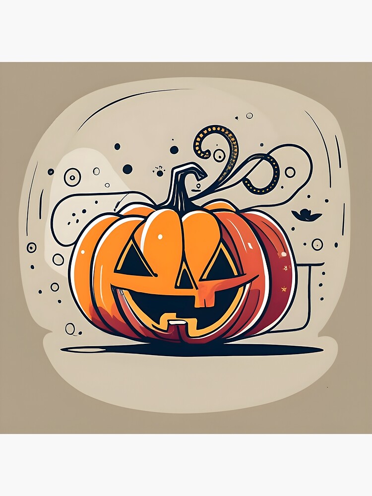 Thumbnail 7 of 7, Framed Art Print, Orange Pumpkin Halloween designed and sold by Patricks-Art.