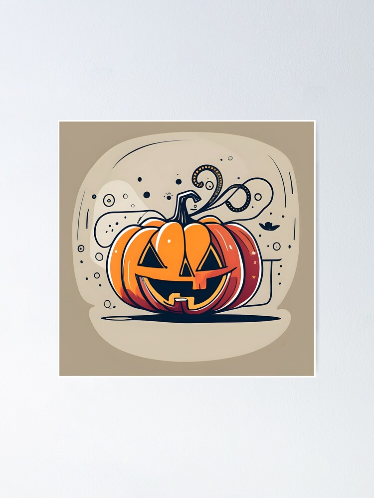Thumbnail 1 of 3, Poster, Orange Pumpkin Halloween designed and sold by Patricks-Art.