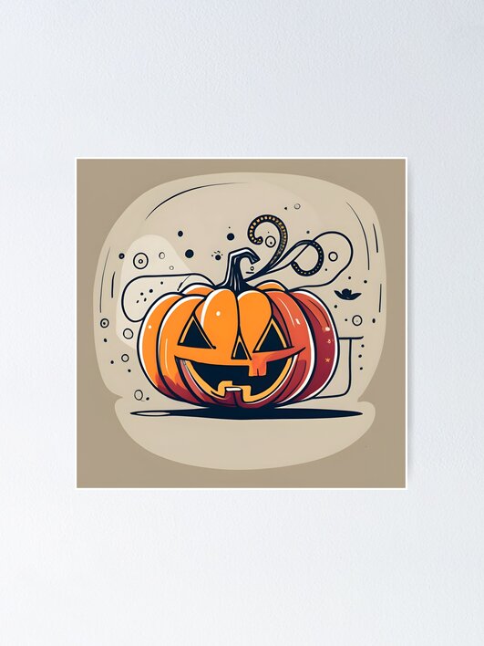 Thumbnail 1 of 3, Poster, Orange Pumpkin Halloween designed and sold by Patricks-Art.