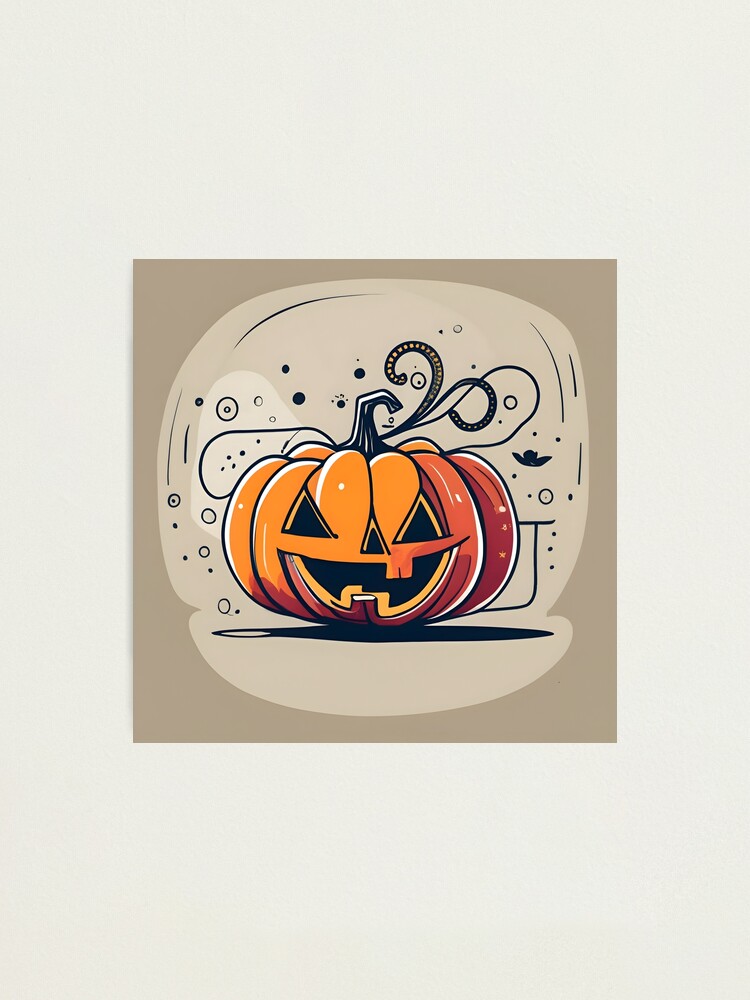 Thumbnail 1 of 3, Photographic Print, Orange Pumpkin Halloween designed and sold by Patricks-Art.