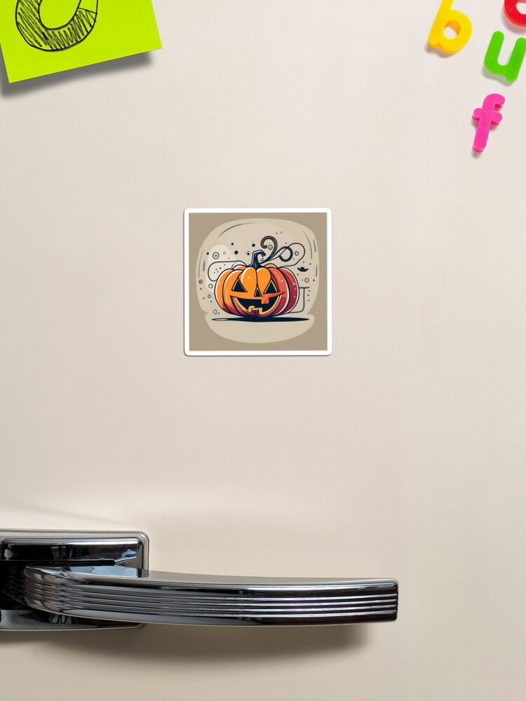 Thumbnail 1 of 3, Magnet, Orange Pumpkin Halloween designed and sold by Patricks-Art.