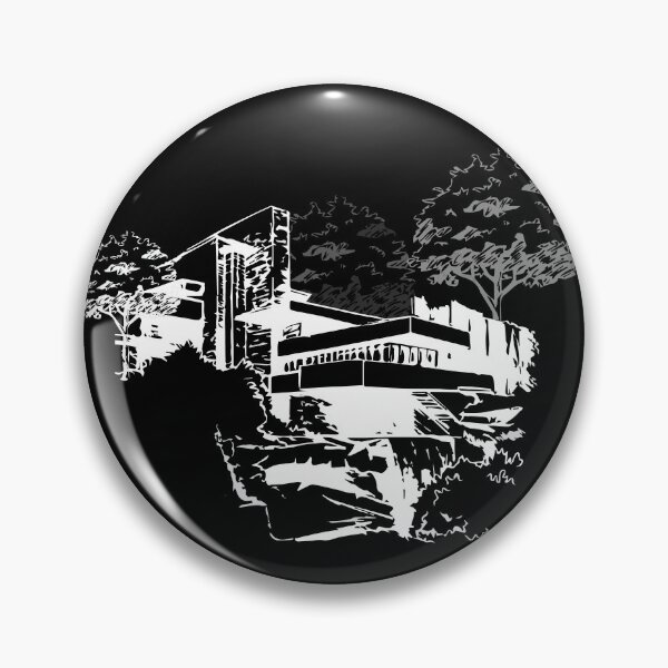 Item preview, Falling Water house sketch black  designed and sold by TinyTreeHugger.