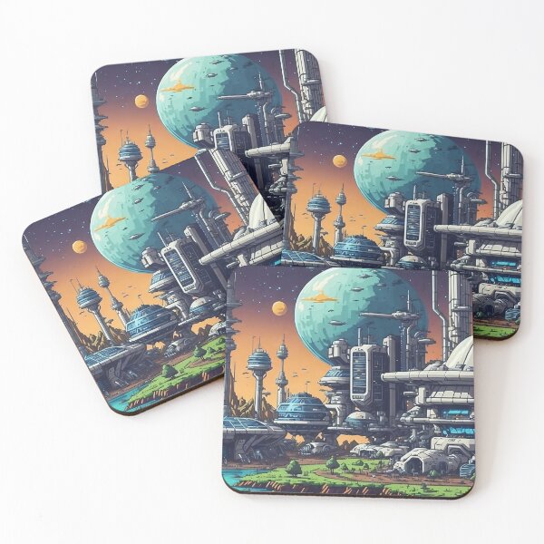 Item preview, Pixel Cosmos: Space Colony Art designed and sold by Glitchart66.