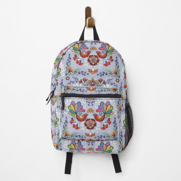 Item preview, Folk colorful birds, spring flowers and berries designed and sold by Hennagirl.