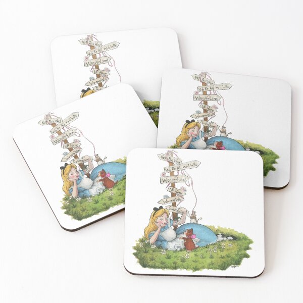 Item preview, Alice In Wonderland Cute Cat Watercolour painting designed and sold by carlottamascolo.