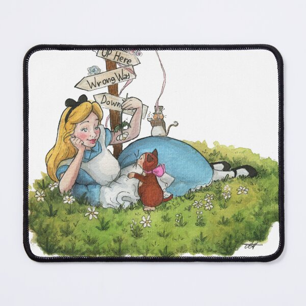 Item preview, Alice In Wonderland Cute Cat Watercolour painting designed and sold by carlottamascolo.