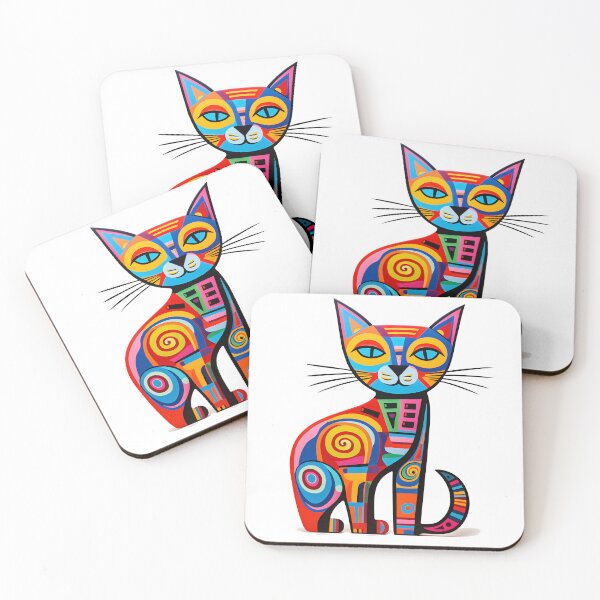 Item preview, Cat full of colors designed and sold by Art91design.
