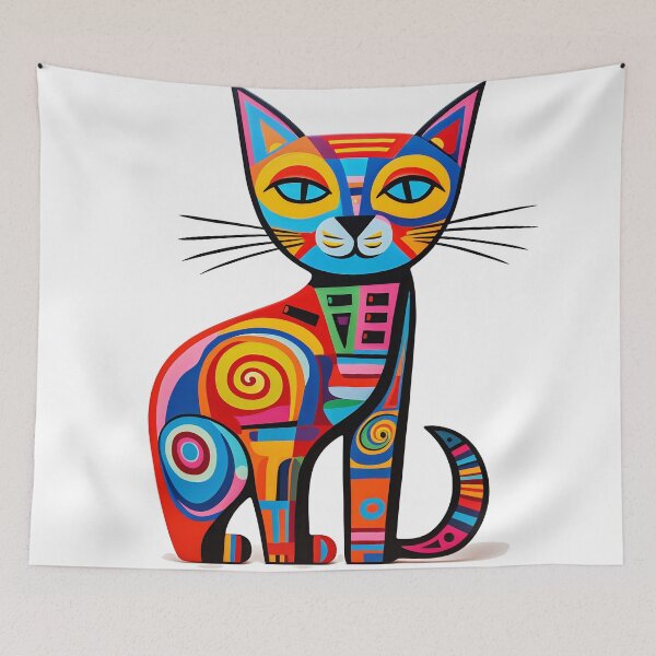 Item preview, Cat full of colors designed and sold by Art91design.