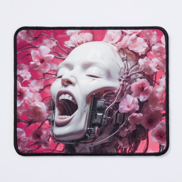 Item preview, Floral Cyborg Head 13 Pink Joy designed and sold by mhfoto.