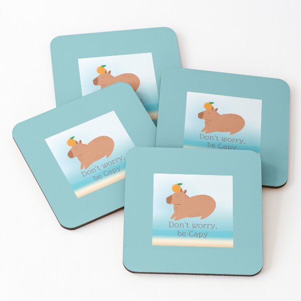 Item preview, don't worry, be happy Capybara  designed and sold by Kissudesign.