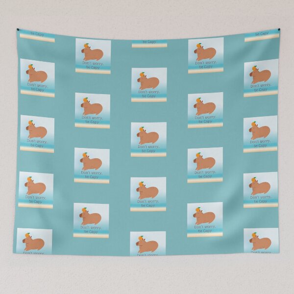 Item preview, don't worry, be happy Capybara  designed and sold by Kissudesign.