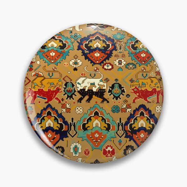 Item preview, Safavid Antique Persian Animal Rug Print designed and sold by Vicky Brago-Mitchell®.
