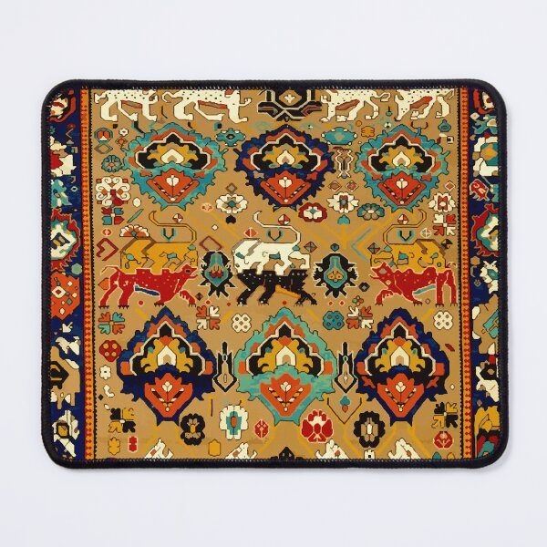 Item preview, Safavid Antique Persian Animal Rug Print designed and sold by Vicky Brago-Mitchell®.