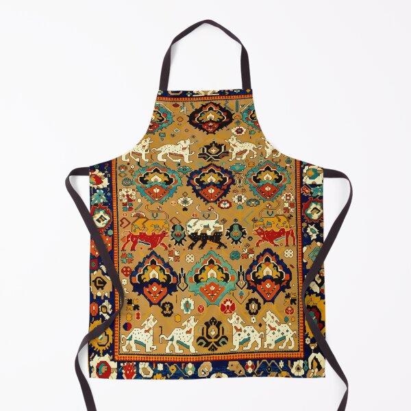 Item preview, Safavid Antique Persian Animal Rug Print designed and sold by Vicky Brago-Mitchell®.