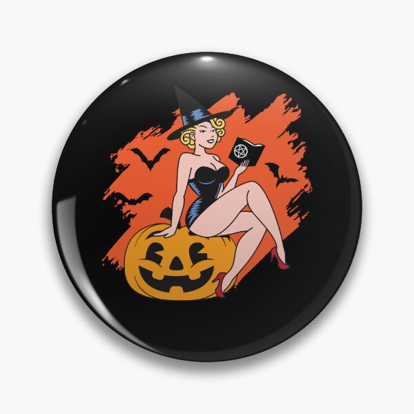 Item preview, Pin Up Witch Retro Vintage Halloween designed and sold by MooonTees.