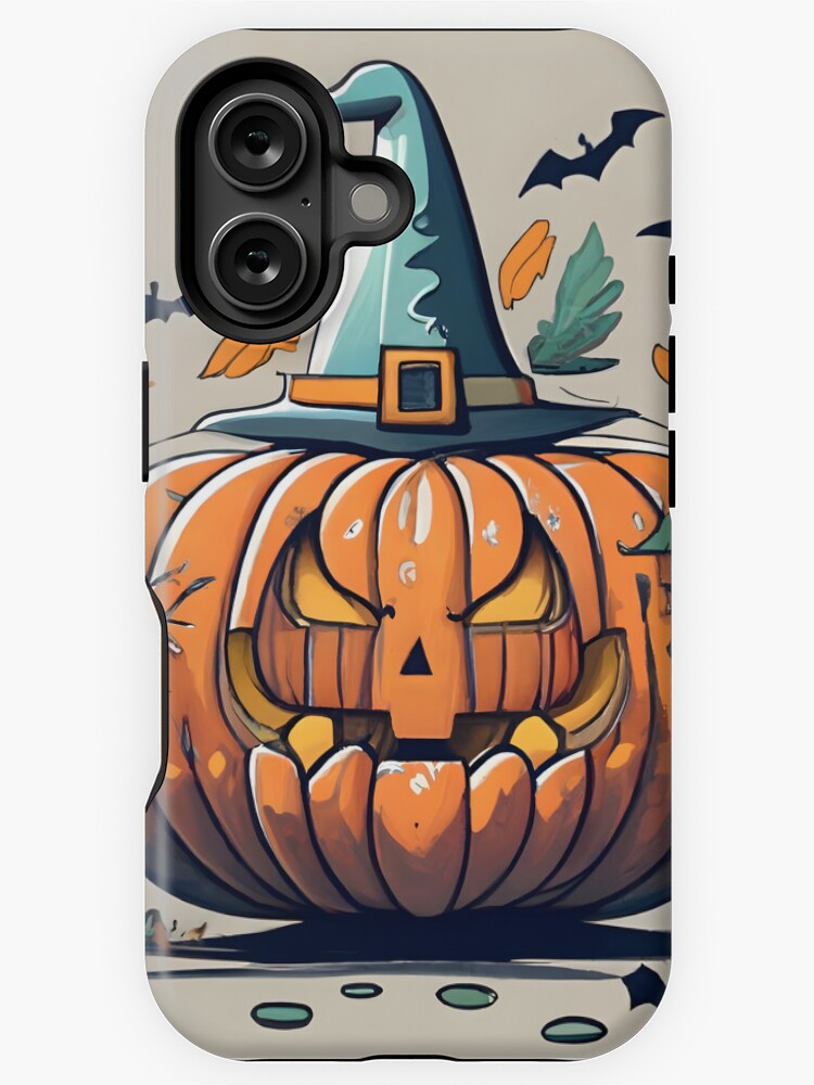 Thumbnail 1 of 4, iPhone Case, Halloween Pumpkin Drawing designed and sold by Patricks-Art.