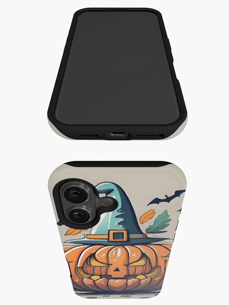 Thumbnail 3 of 4, iPhone Case, Halloween Pumpkin Drawing designed and sold by Patricks-Art.