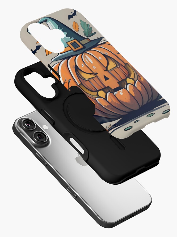 Thumbnail 2 of 4, iPhone Case, Halloween Pumpkin Drawing designed and sold by Patricks-Art.
