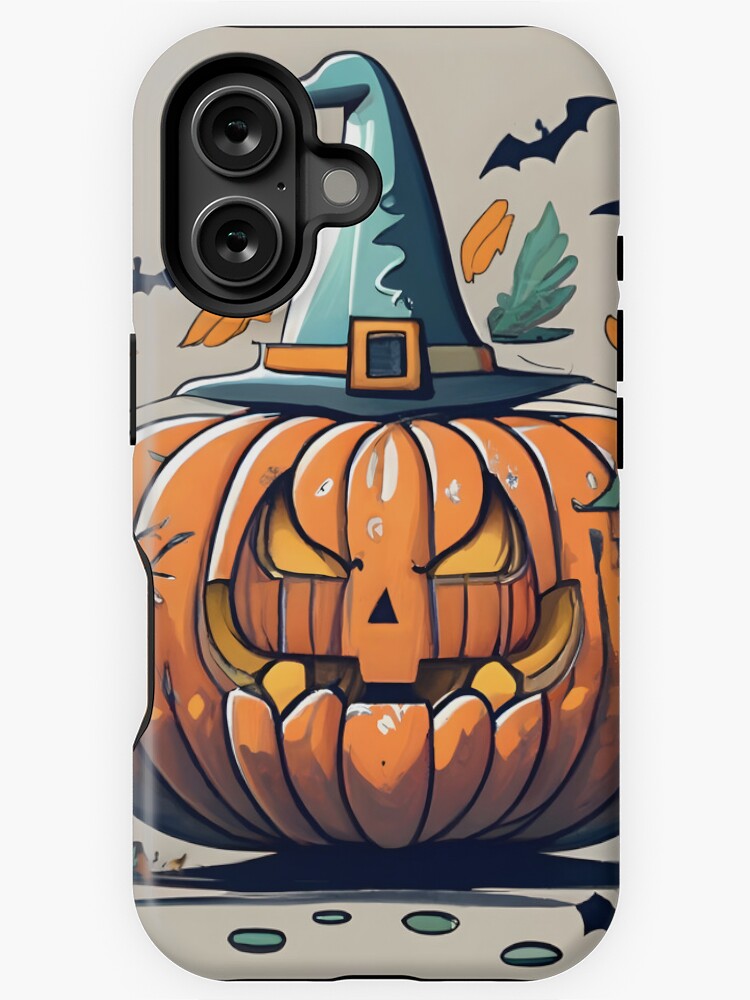 Thumbnail 1 of 4, iPhone Case, Halloween Pumpkin Drawing designed and sold by Patricks-Art.
