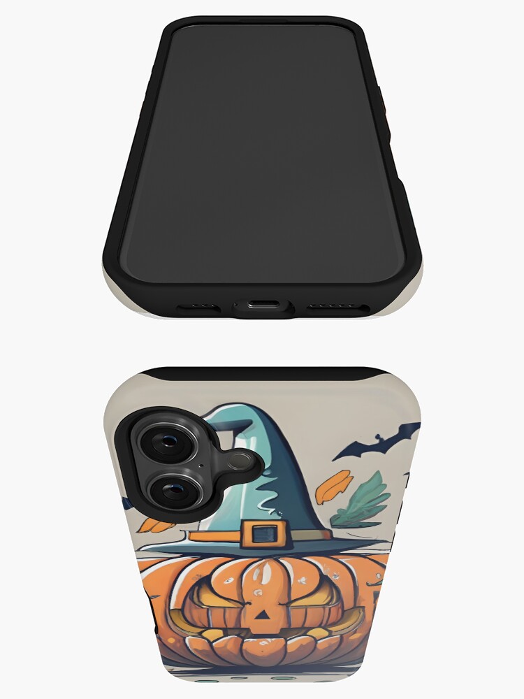 Thumbnail 3 of 4, iPhone Case, Halloween Pumpkin Drawing designed and sold by Patricks-Art.