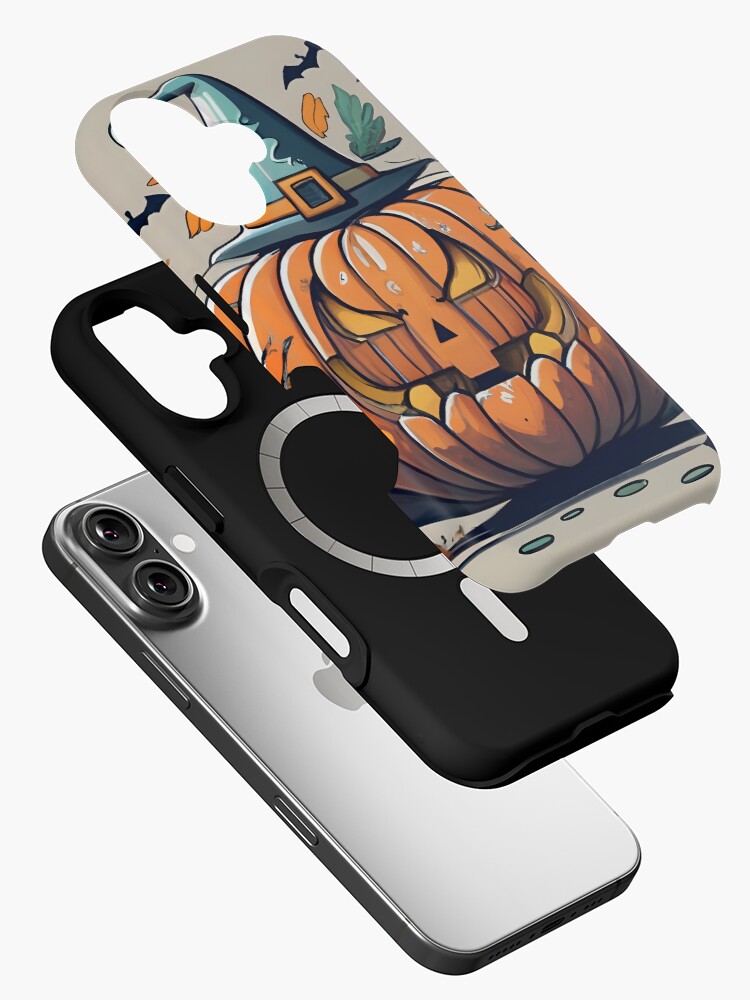 Thumbnail 2 of 4, iPhone Case, Halloween Pumpkin Drawing designed and sold by Patricks-Art.