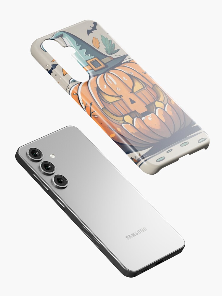 Thumbnail 2 of 4, Samsung Galaxy Phone Case, Halloween Pumpkin Drawing designed and sold by Patricks-Art.