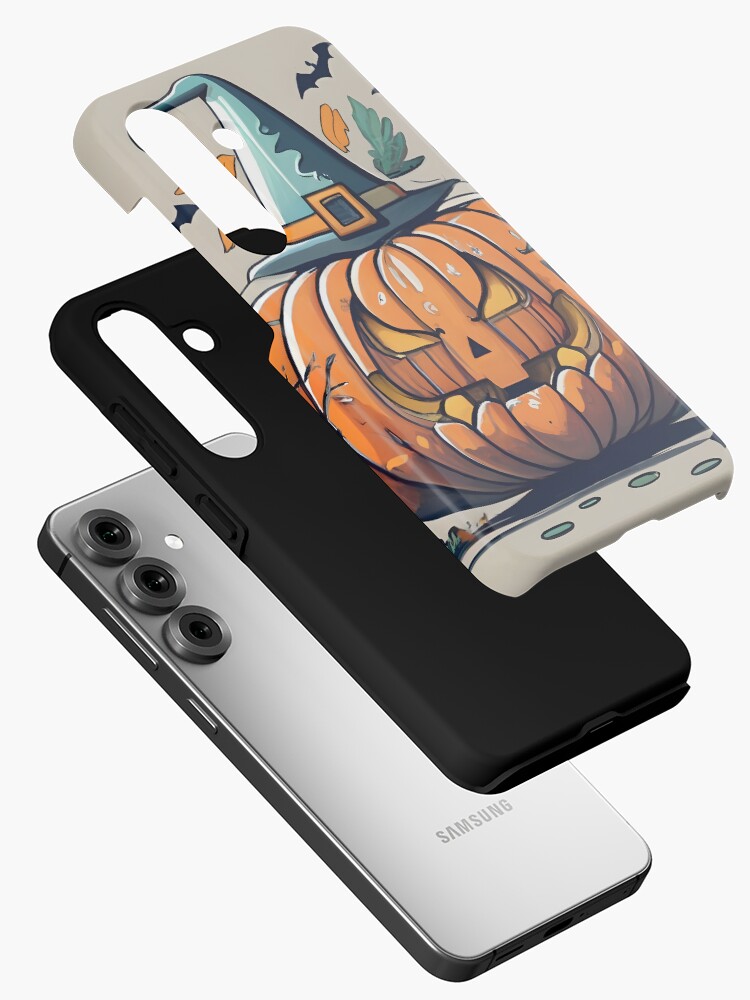 Thumbnail 2 of 4, Samsung Galaxy Phone Case, Halloween Pumpkin Drawing designed and sold by Patricks-Art.
