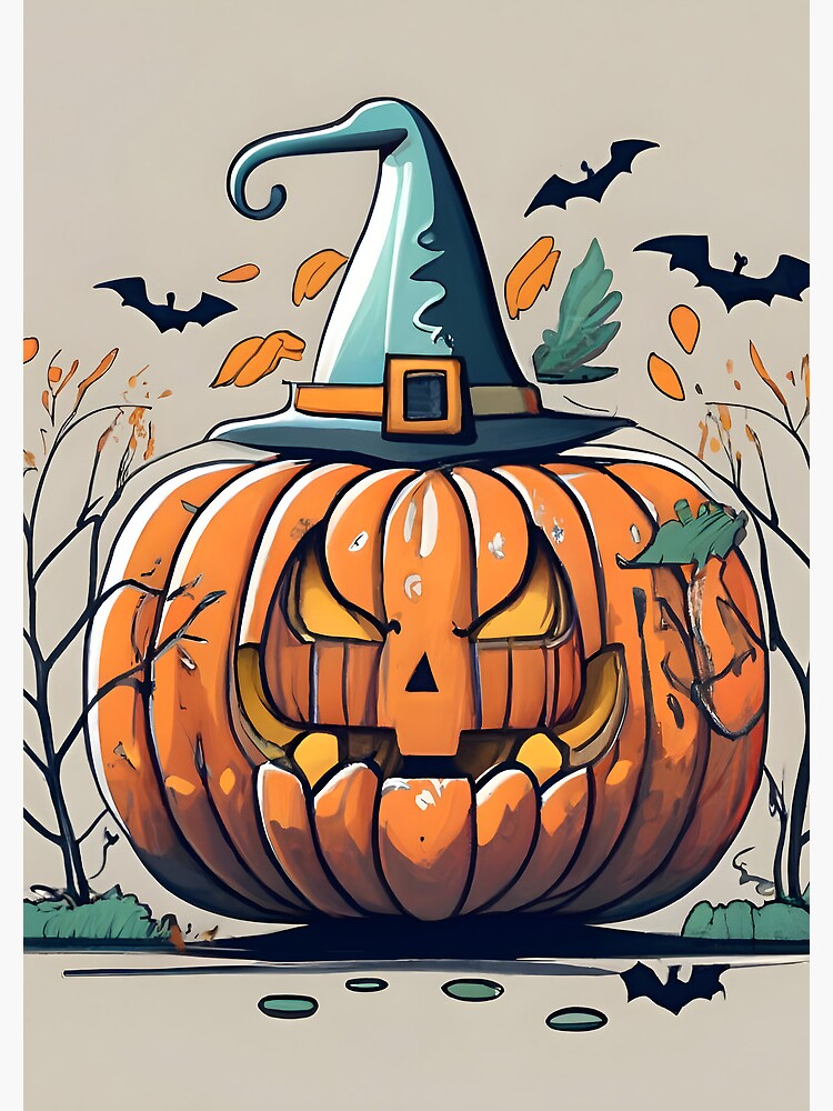 Thumbnail 3 of 3, Journal, Halloween Pumpkin Drawing designed and sold by Patricks-Art.